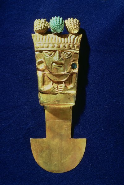 Tumi oder zeremonielles Messer in Form von Naylamp, Chimu von Pre Columbian